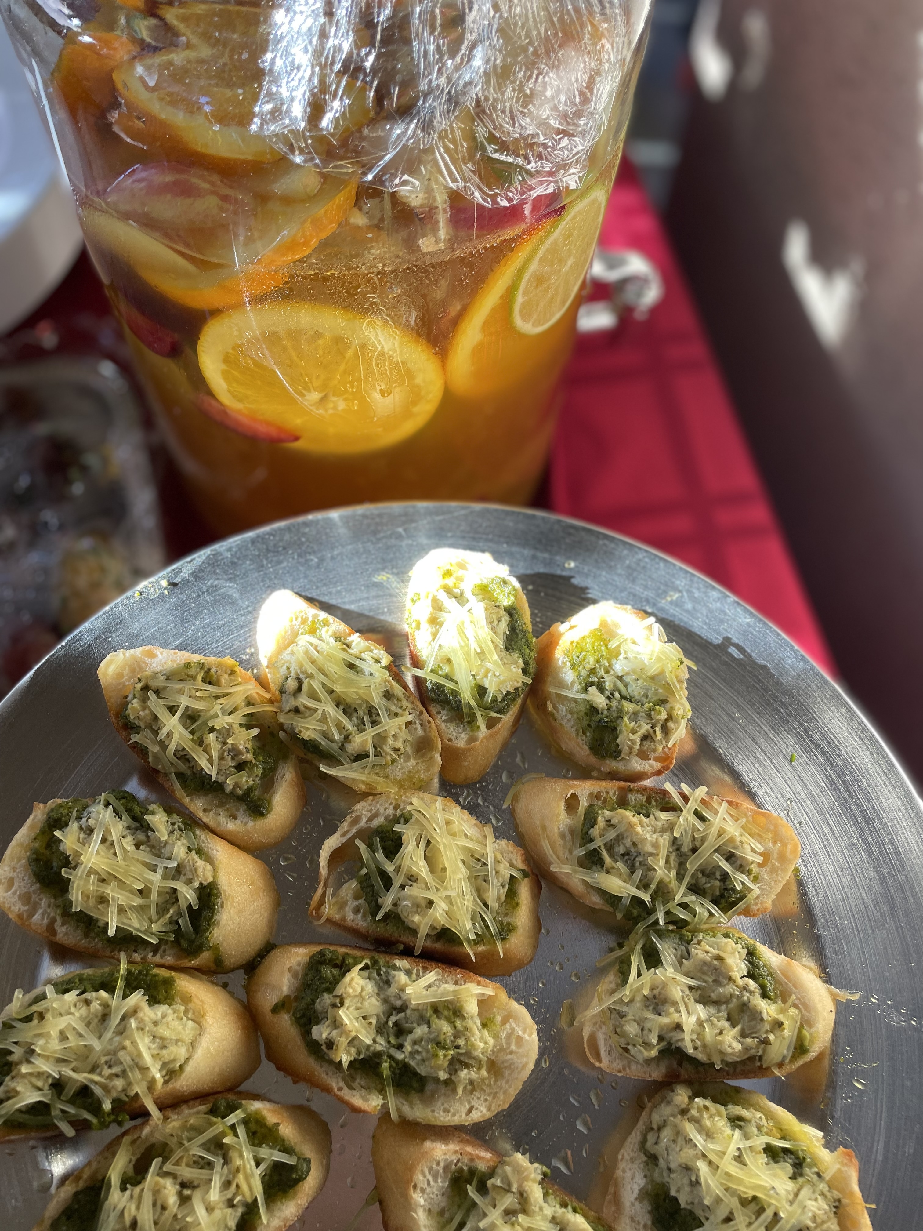 Fresh crostini bites